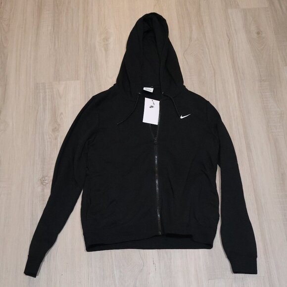 NWT Nike Women’s Varsity Fleece Full Zip Hoodie Black Small - Picture 1 of 2